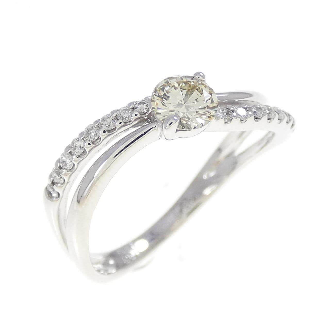 K18WG ダイヤモンド リング 0.33CT