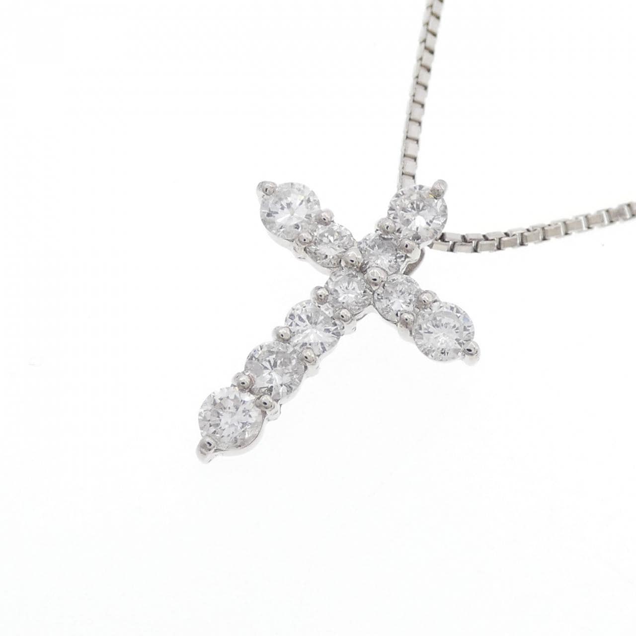 PT900/PT850 クロス ダイヤモンド ネックレス 0.50CT