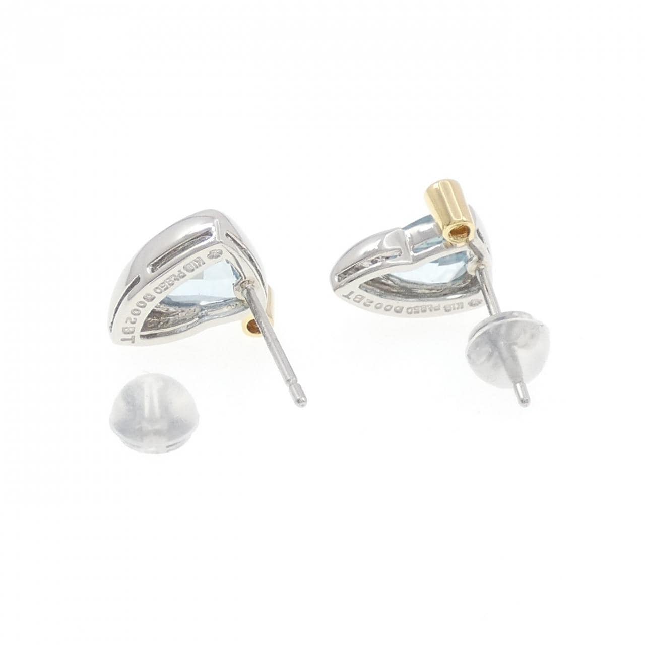 PT850/K18/PT900 ブルートパーズ ピアス