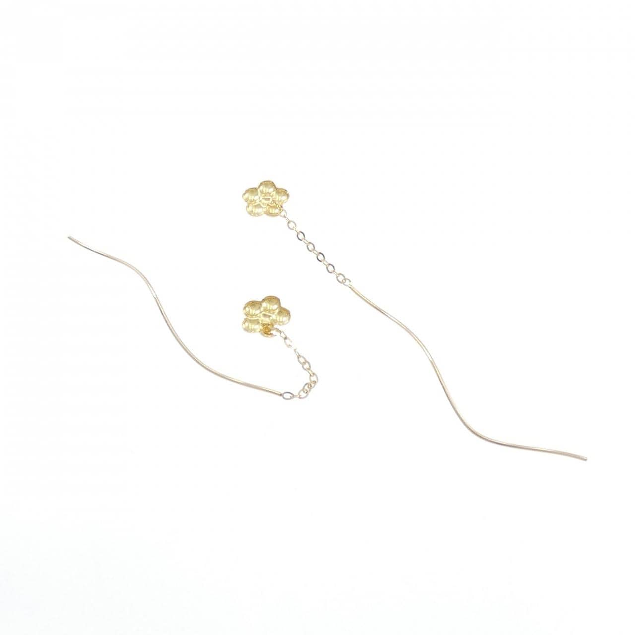 750YG フラワー ピアス