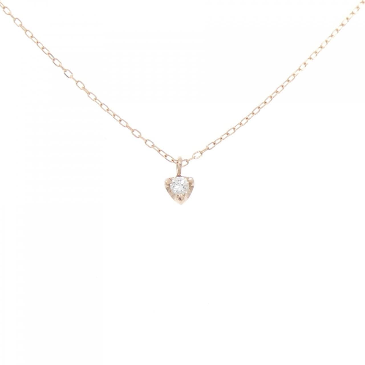 K10PG ハート ダイヤモンド ネックレス 0.03CT
