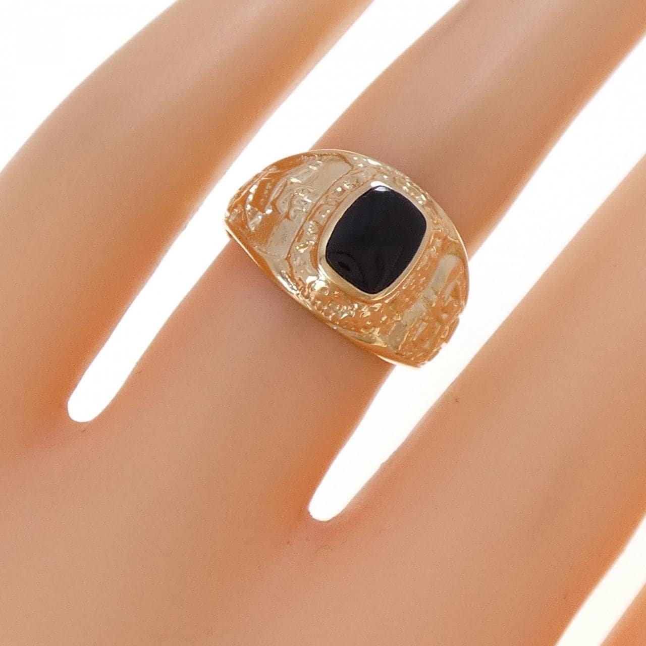 K18YG オニキス リング