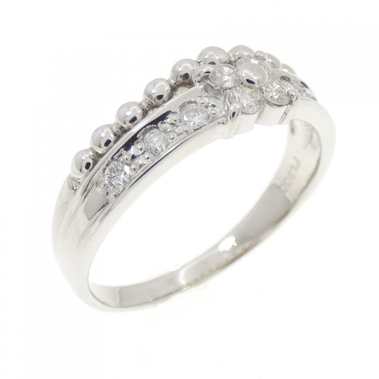 PT900 フラワー ダイヤモンド リング 0.20CT