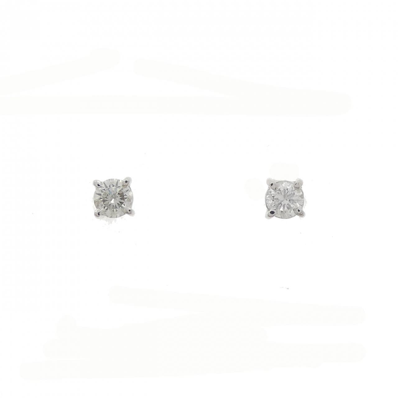 PT900 ソリティア ダイヤモンド ピアス 0.24CT