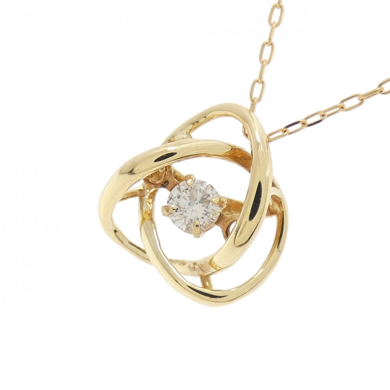 K18YG ダイヤモンド ネックレス 0.08CT