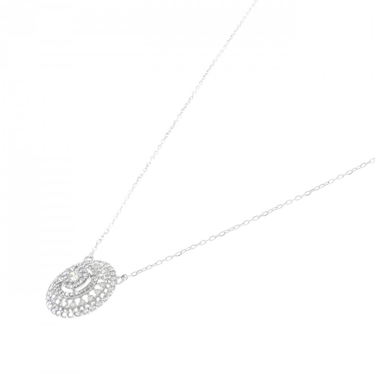 K18WG ダイヤモンド ネックレス 1.00CT