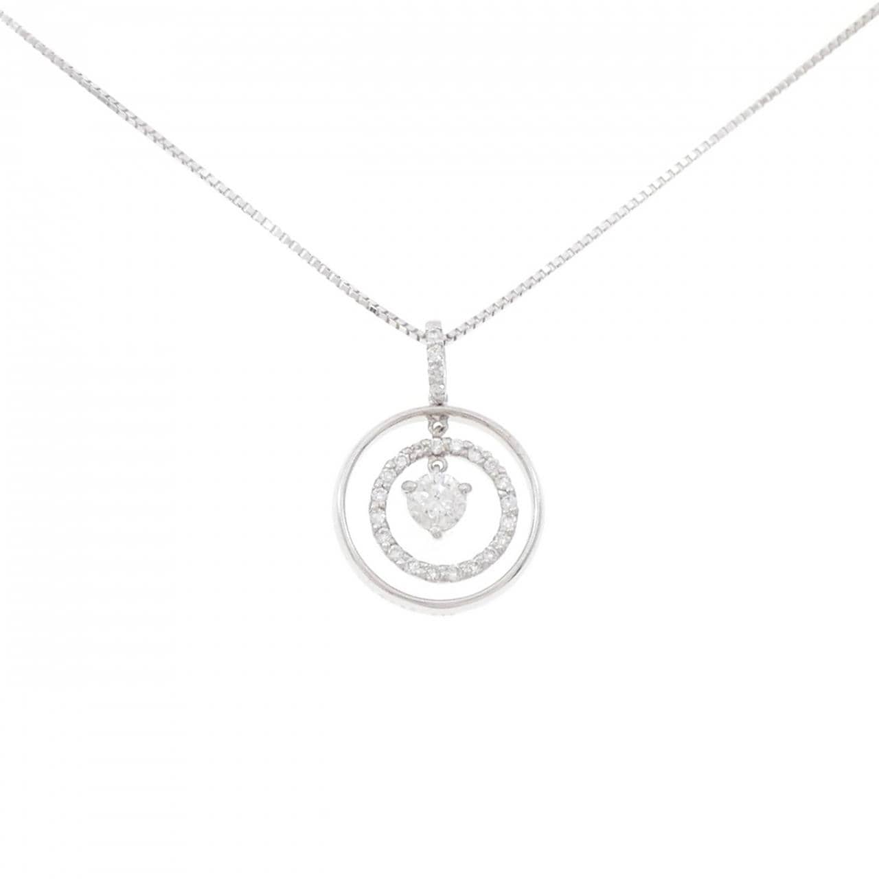 K18WG ダイヤモンド ネックレス 0.30CT