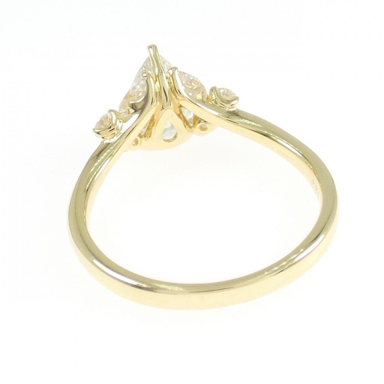 【リメイク】K18YG ダイヤモンド リング 1.003CT J SI2 ペアシェイプ