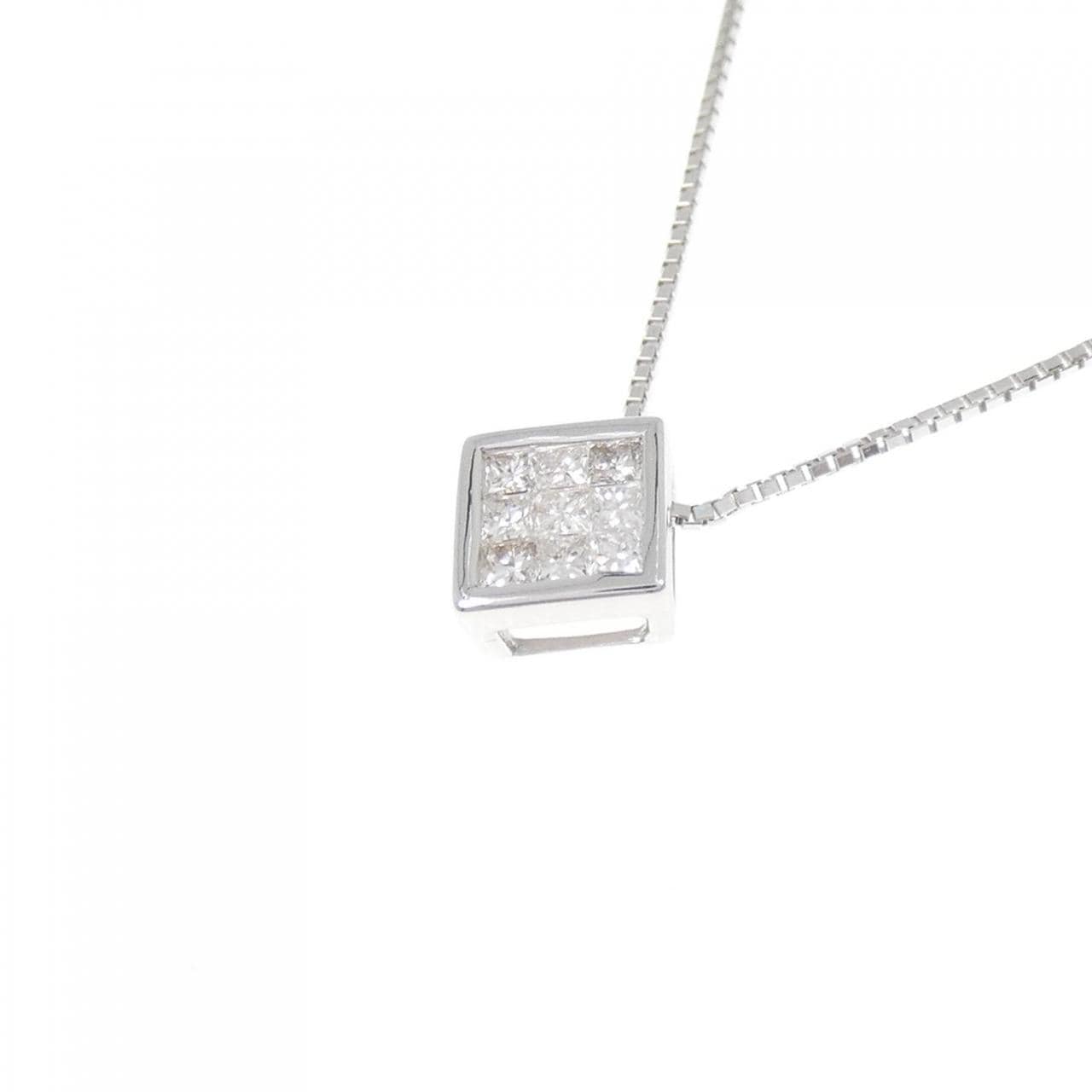 K18WG ダイヤモンド ネックレス 0.20CT