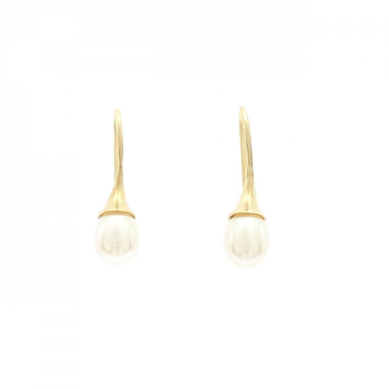 アガット 淡水パール ピアス