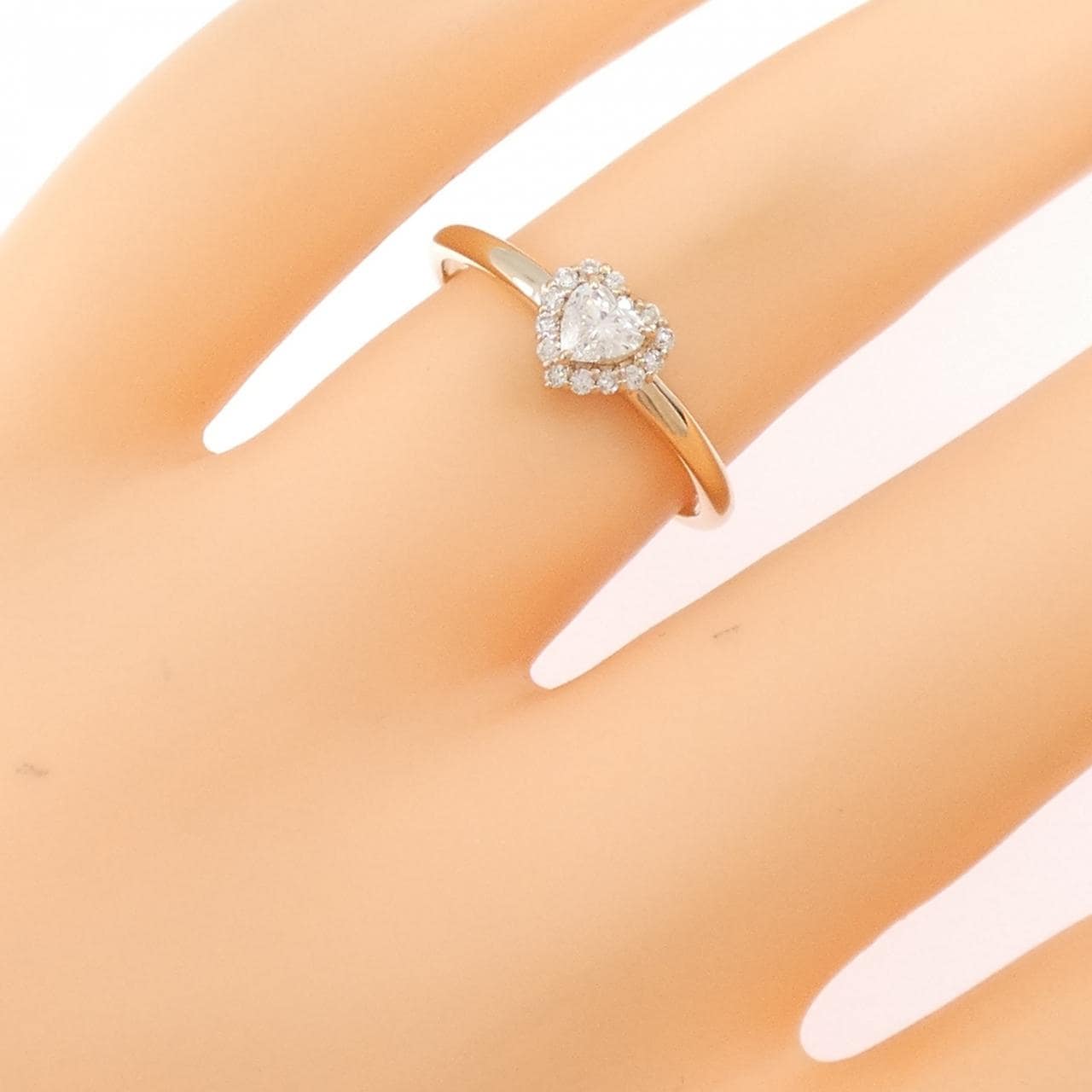 クミキョク ハート ダイヤモンド リング 0.13CT