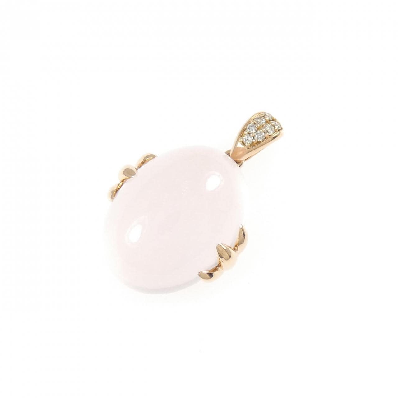 ジーエスティービー ローズクオーツ ペンダント 8.00CT