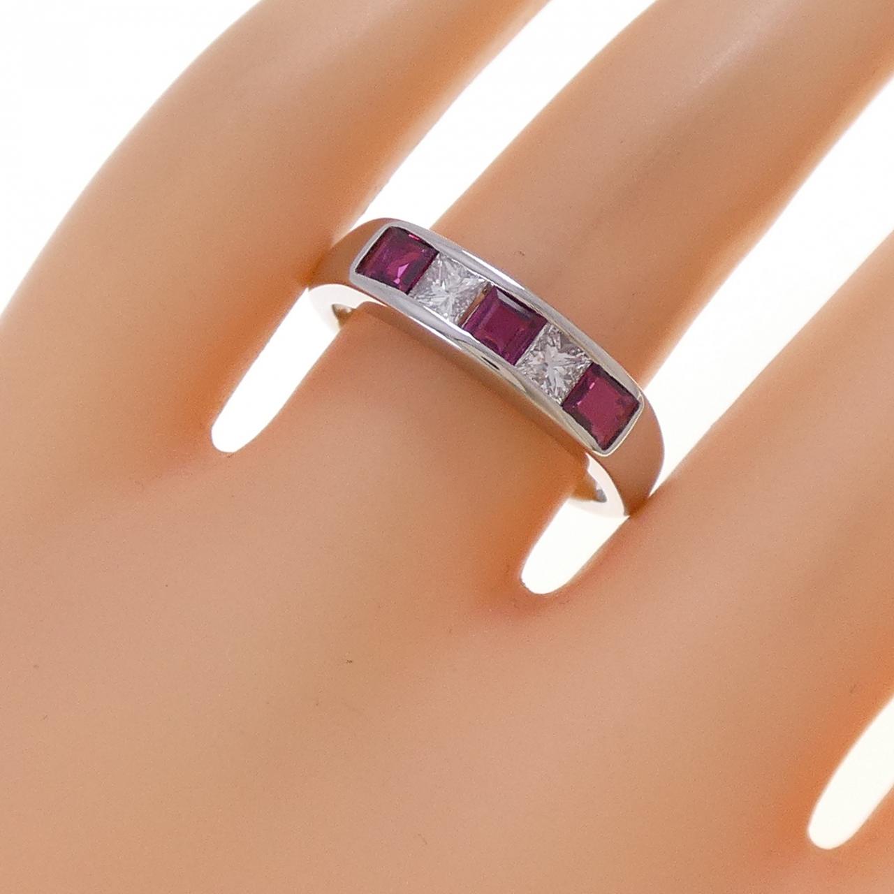 PT900 ルビー リング 0.66CT