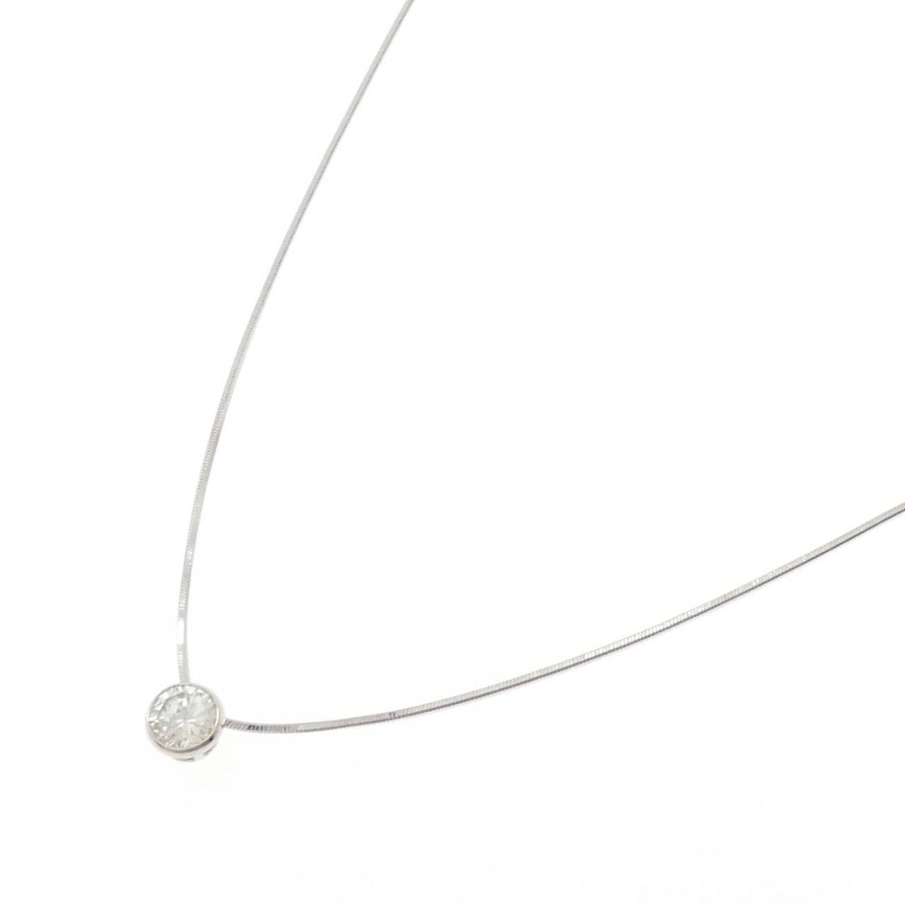 PT900/PT850 ソリティア ダイヤモンド ネックレス 0.710CT