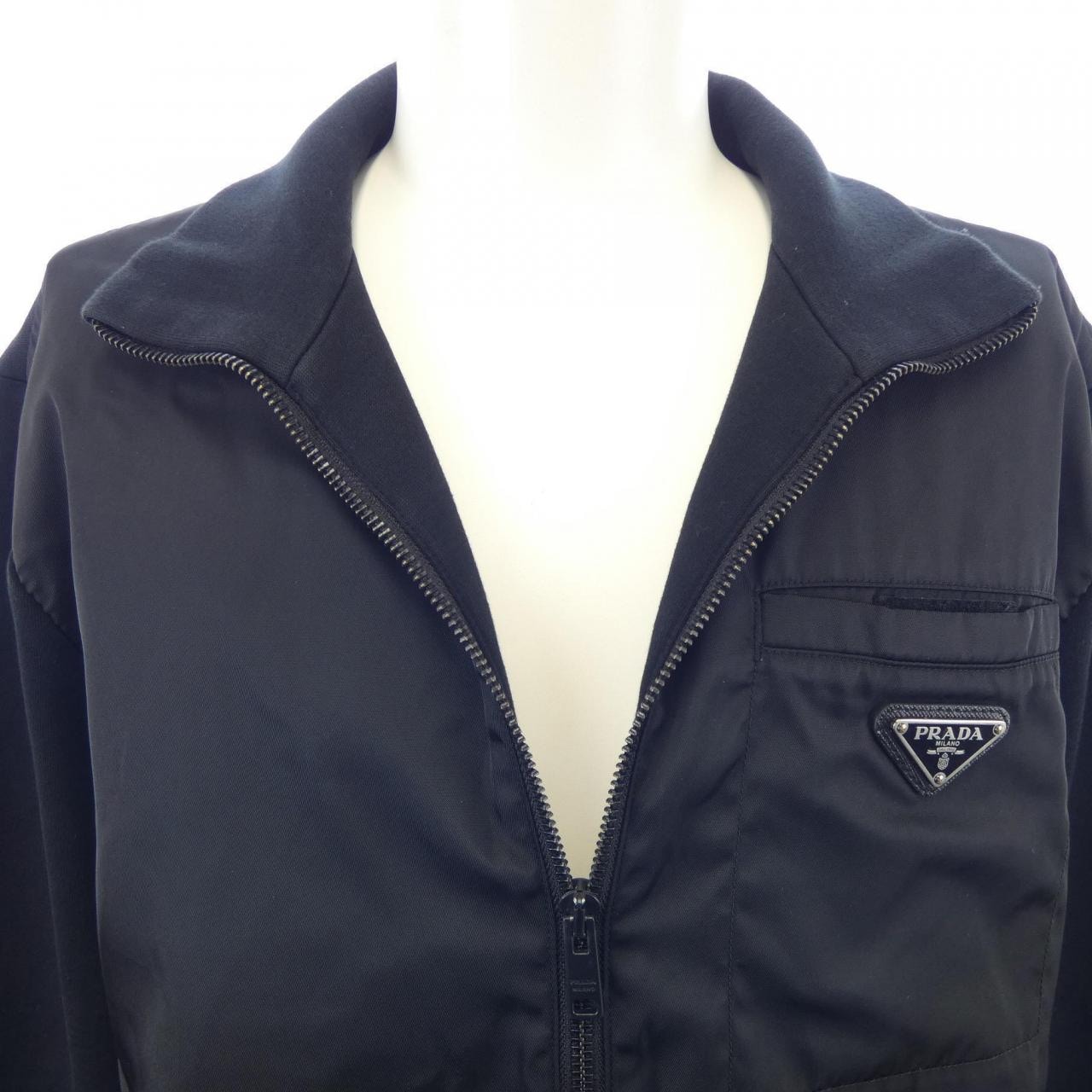 プラダ PRADA トライアングルロゴ ナイロンディテールフリースジャケット UJL189 S212 1YFJ ブルゾン