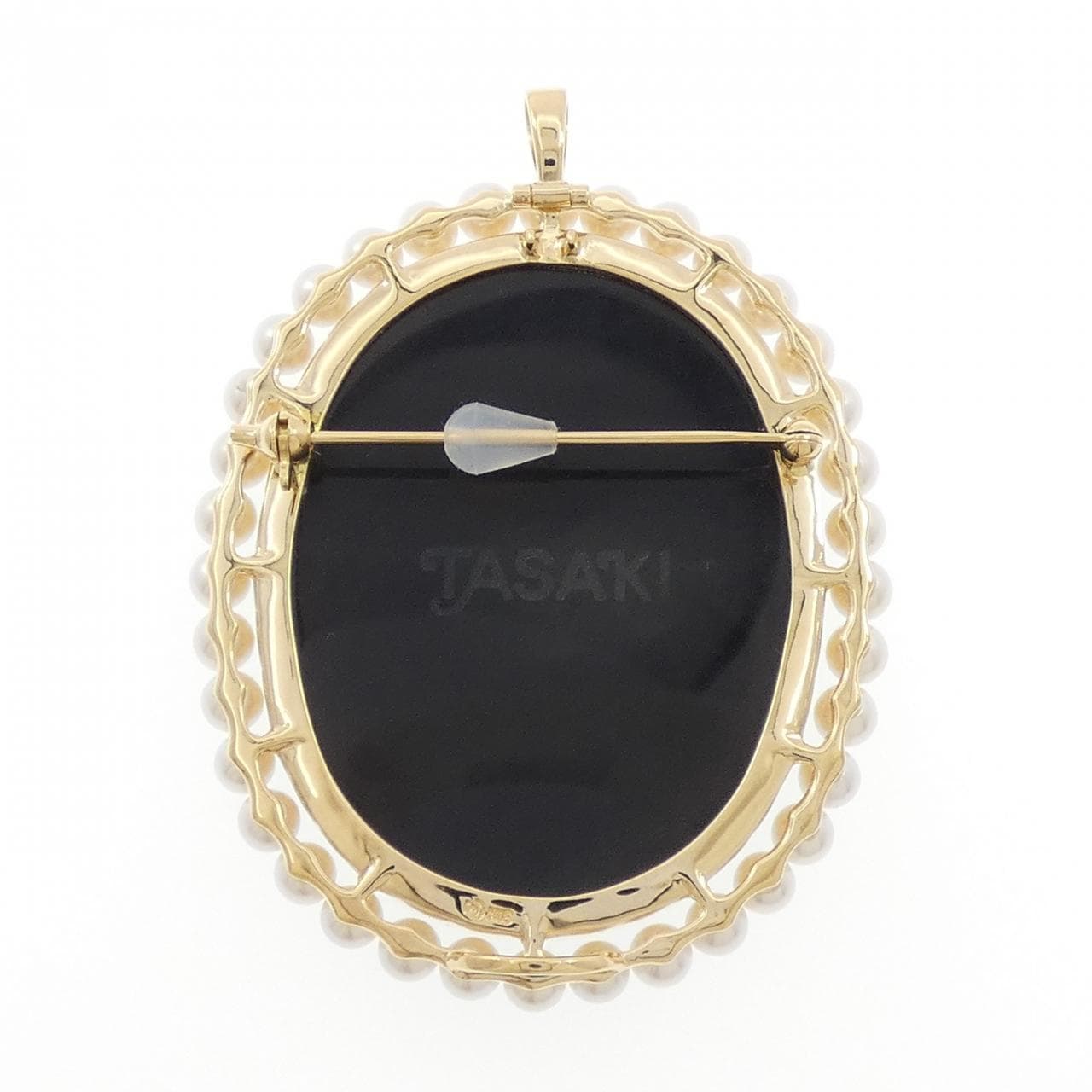 タサキ メノウカメオ ブローチ