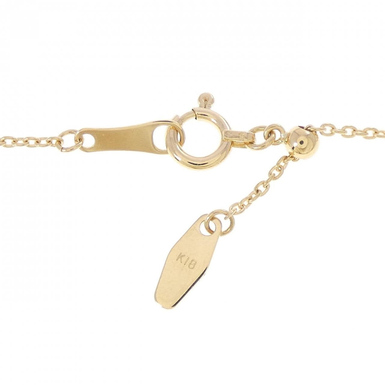 K18YG クロス ダイヤモンド ネックレス 0.08CT