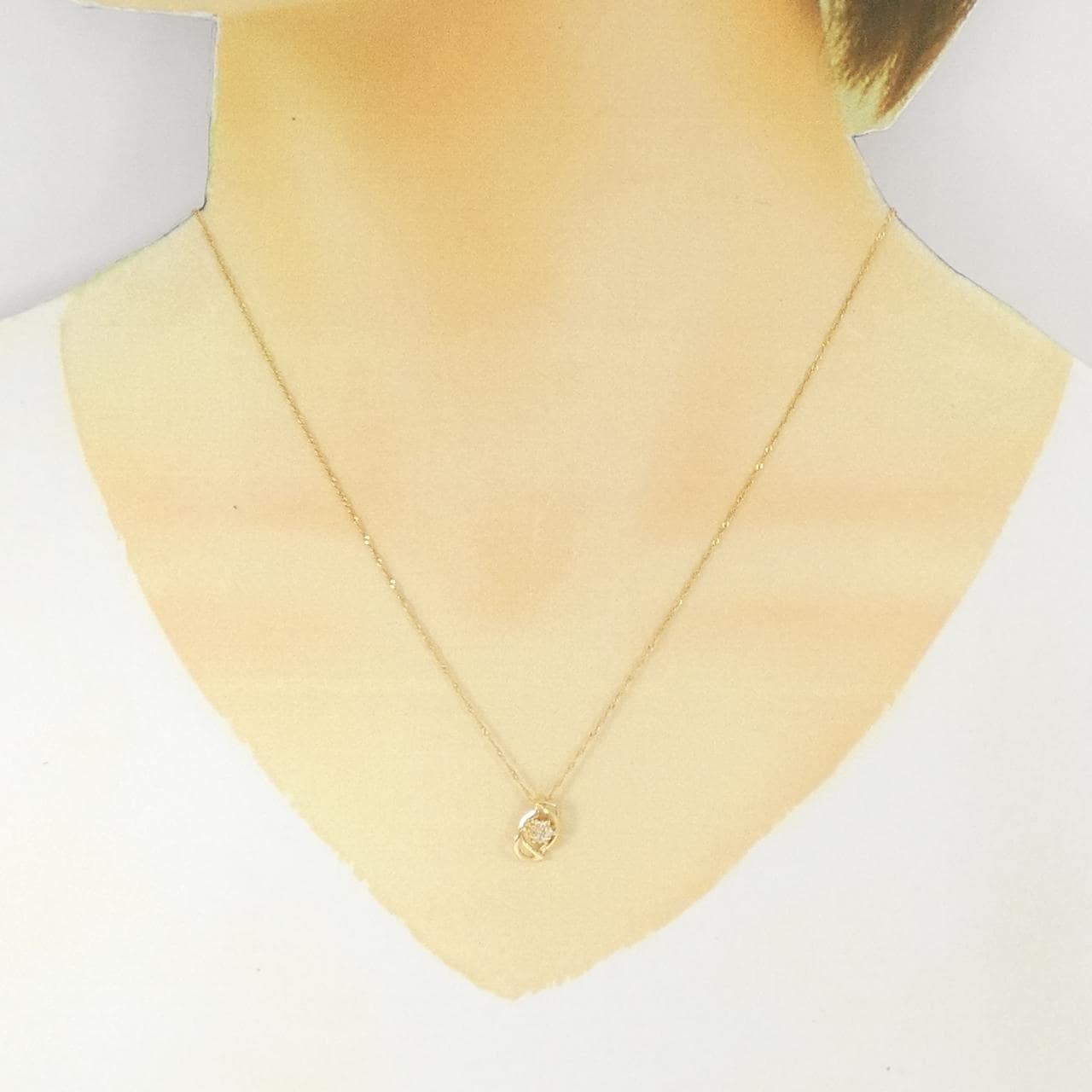 K18YG ダイヤモンド ネックレス 0.05CT