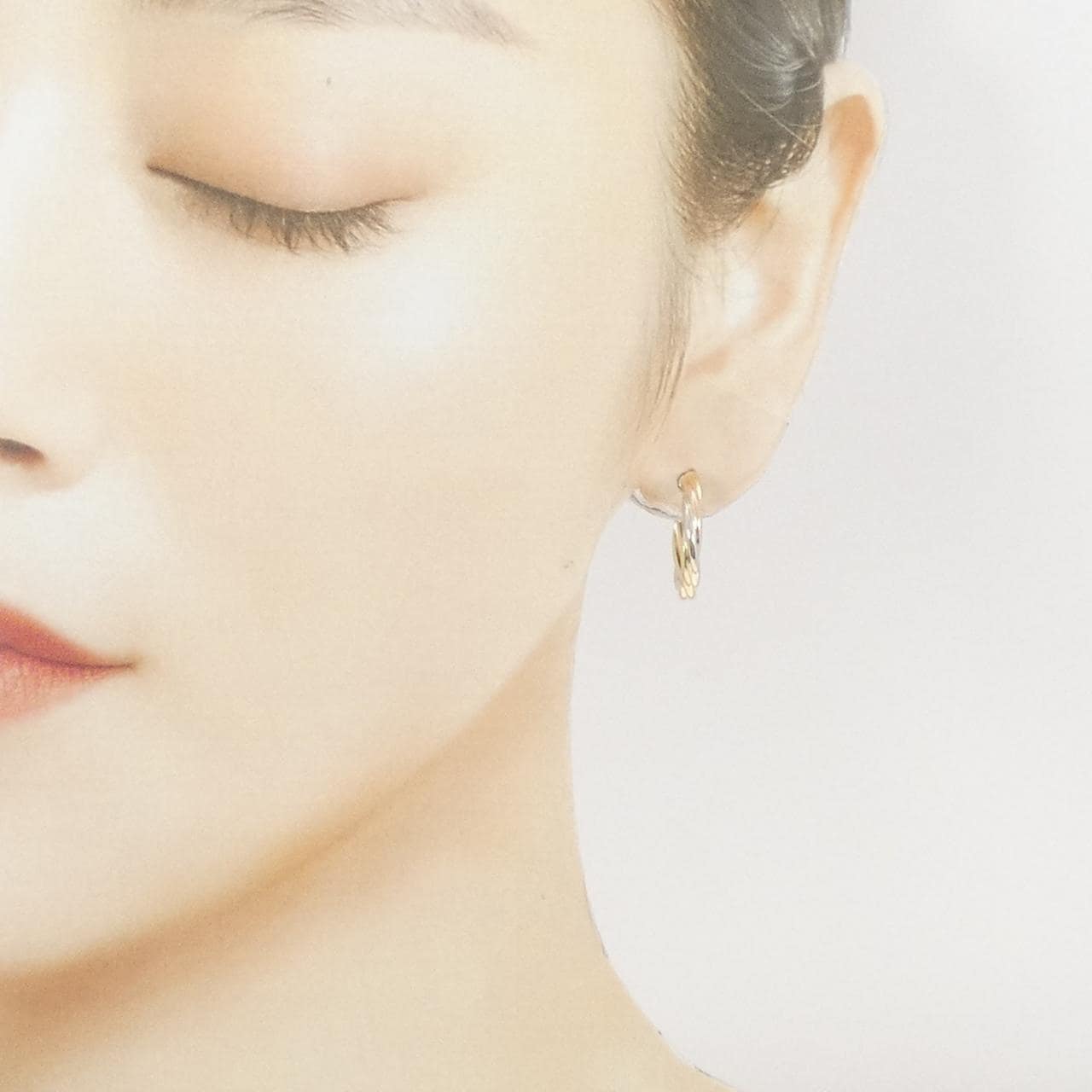 K18スリーカラー ピアス 片耳