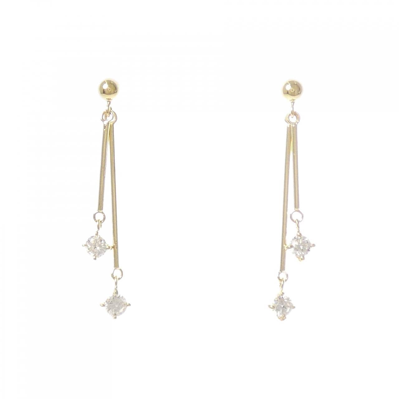 K18YG ダイヤモンド ピアス 0.38CT