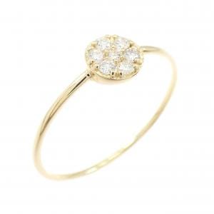 【リメイク】K18YG ダイヤモンド リング 0.10CT