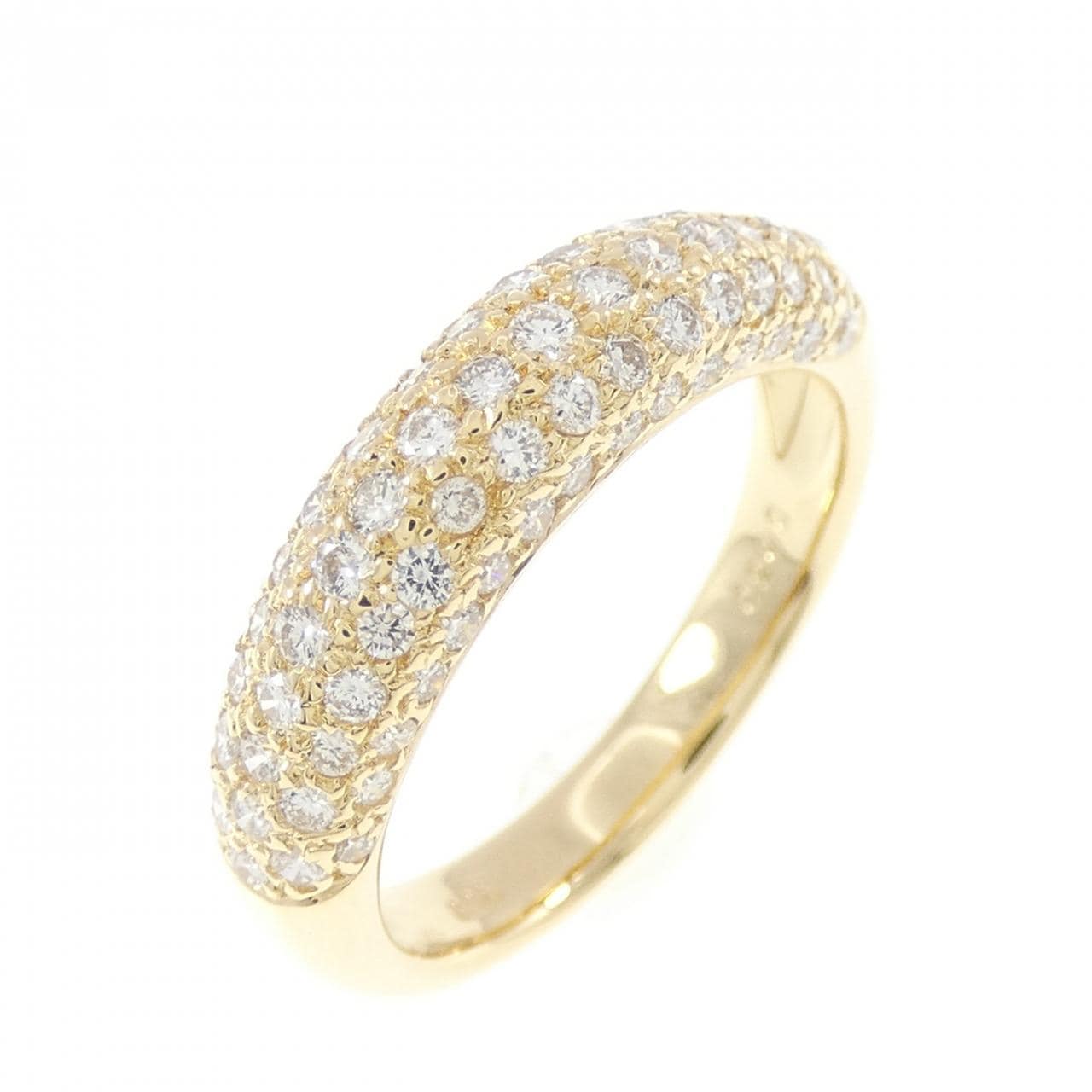 750YG パヴェ ダイヤモンド リング 0.60CT