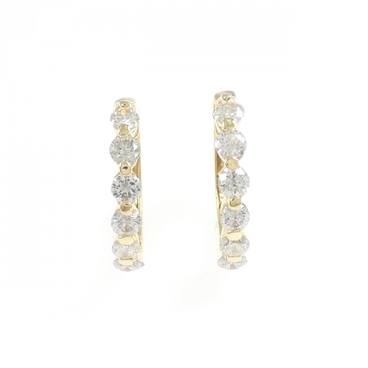 K18YG ダイヤモンド ピアス 1.0CT