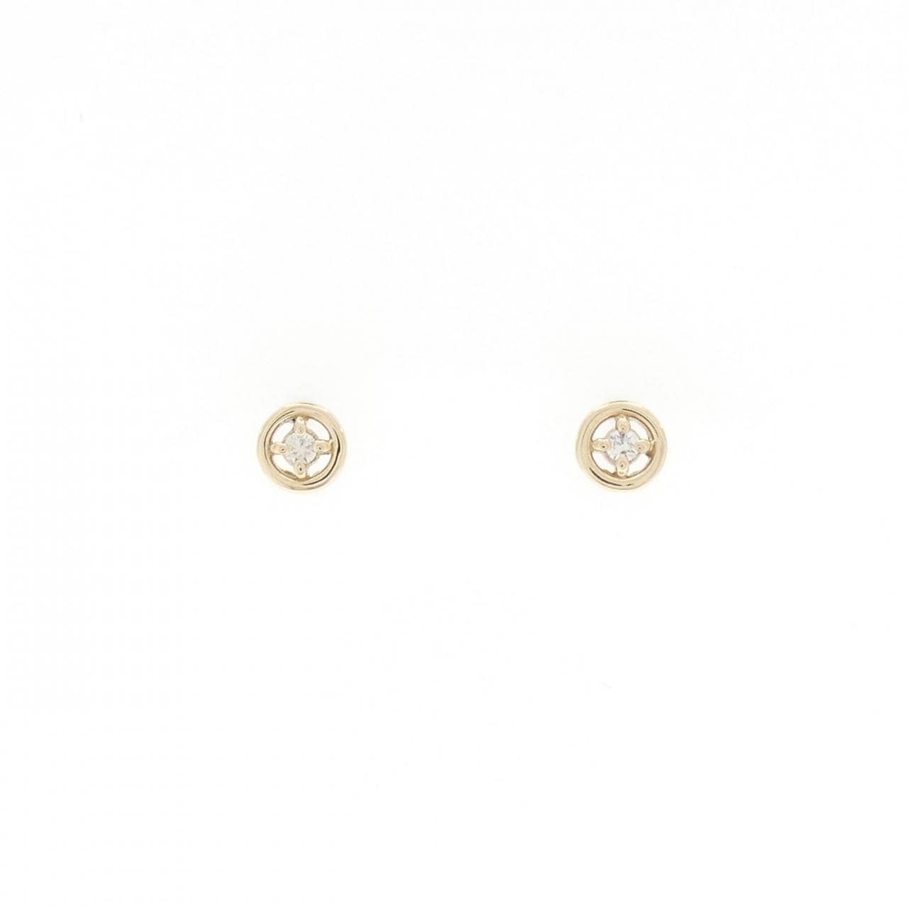 K10YG ダイヤモンド ピアス 0.02CT