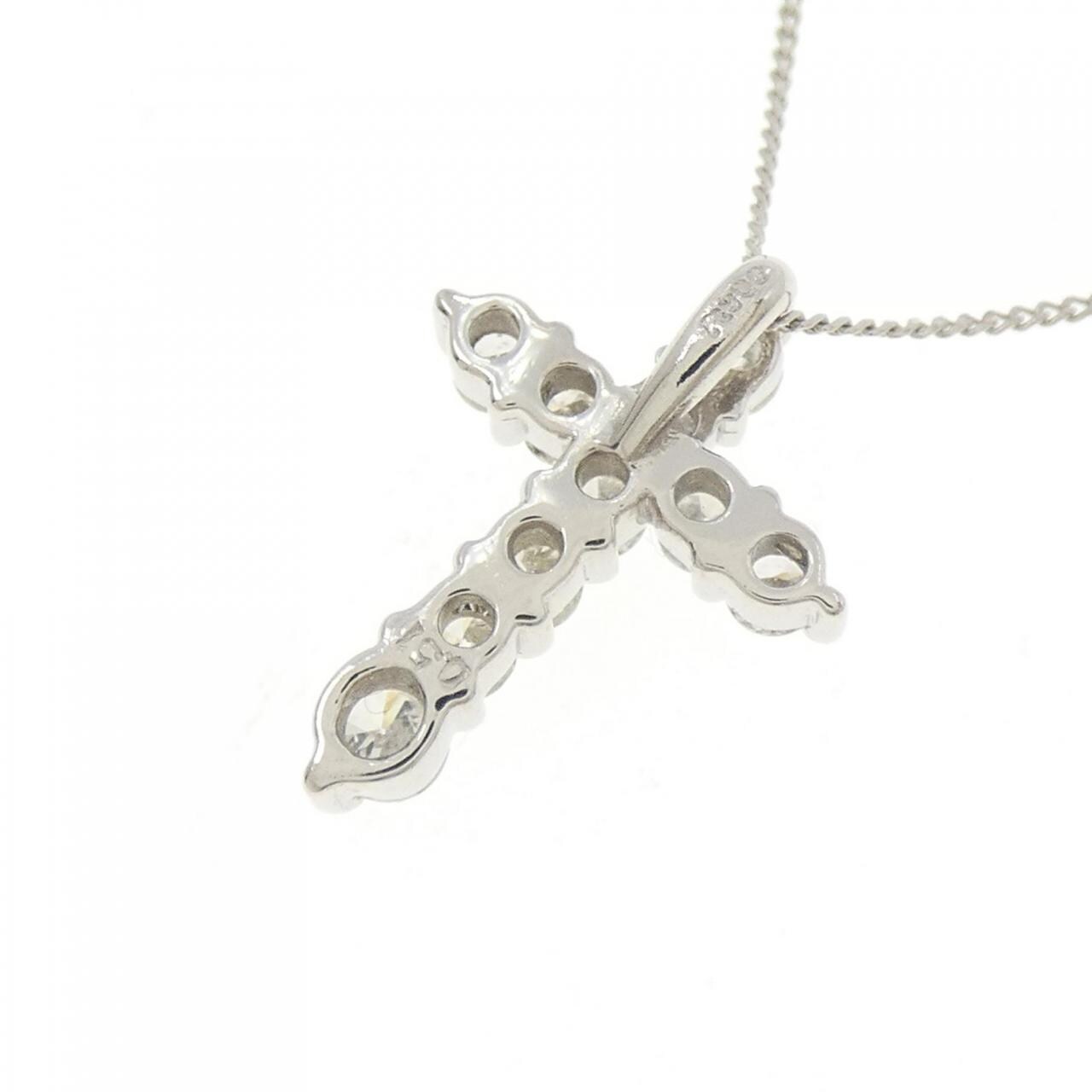 PT900/PT850 クロス ダイヤモンド ネックレス 0.51CT