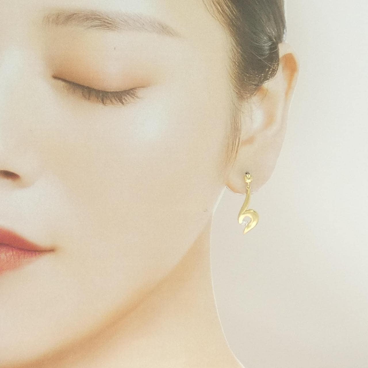 K18YG鑽石耳環 0.17CT