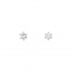 PT ダイヤモンド ピアス 0.222CT 0.225CT D-F SI2 GOOD-FAIR
