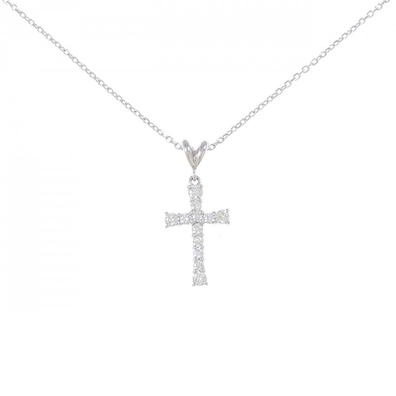 ミキモト クロス ダイヤモンド ネックレス 0.36CT