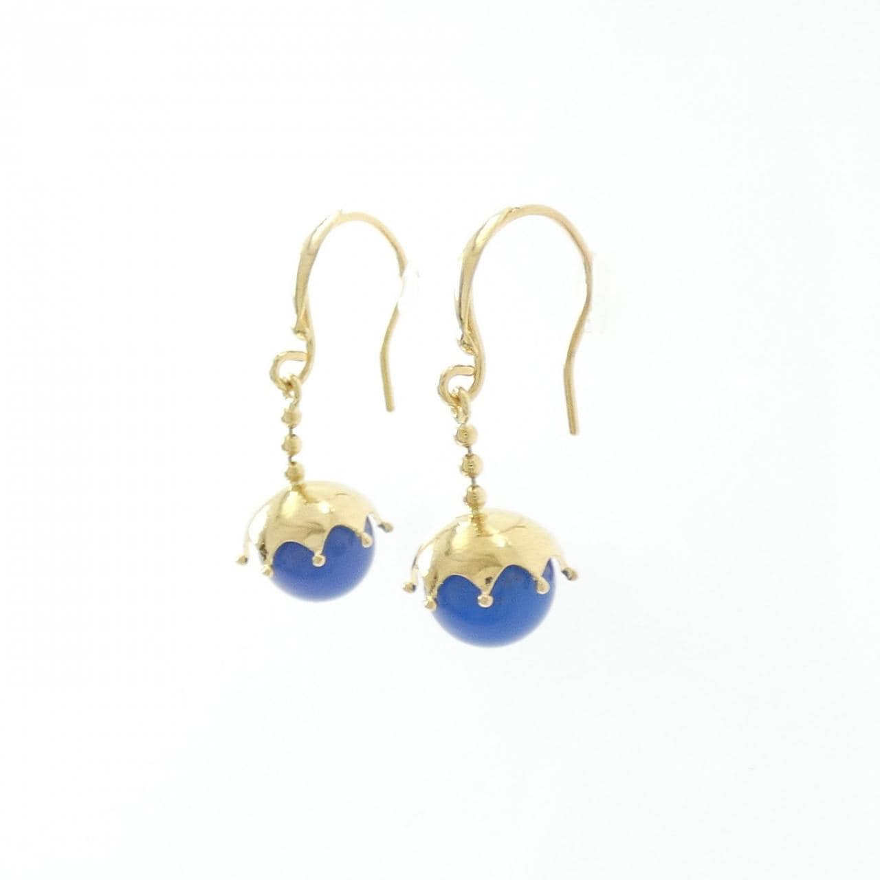 K18YG カルセドニー ピアス