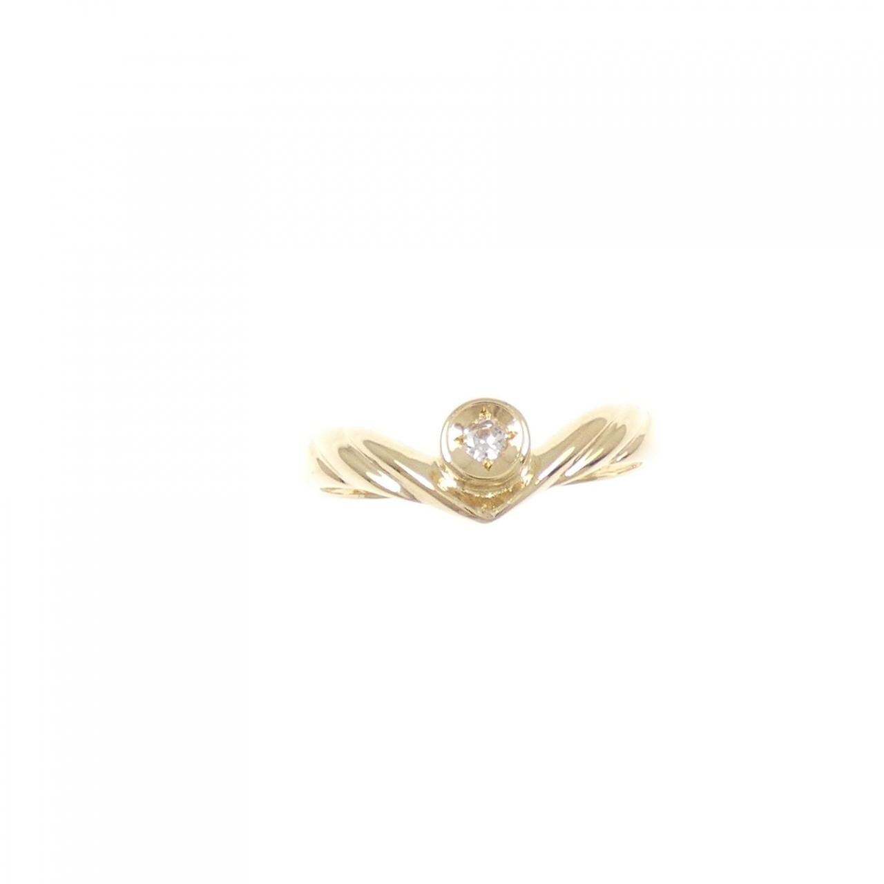 K18YG Diamond ring