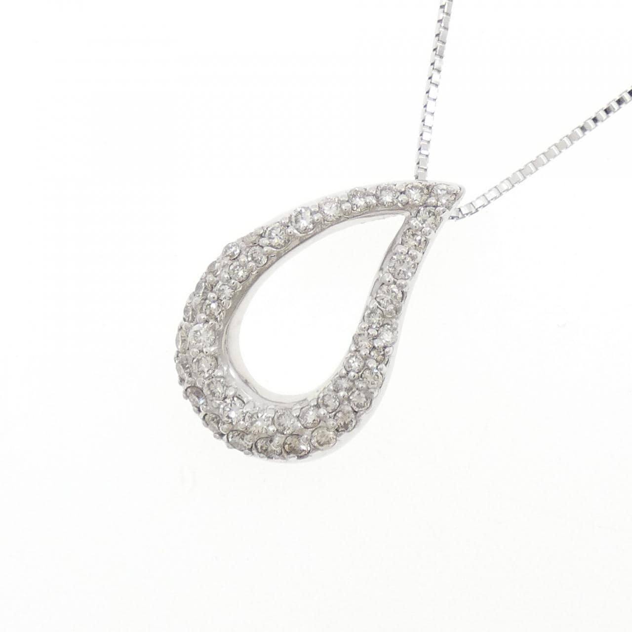 K18WG ダイヤモンド ネックレス 0.48CT