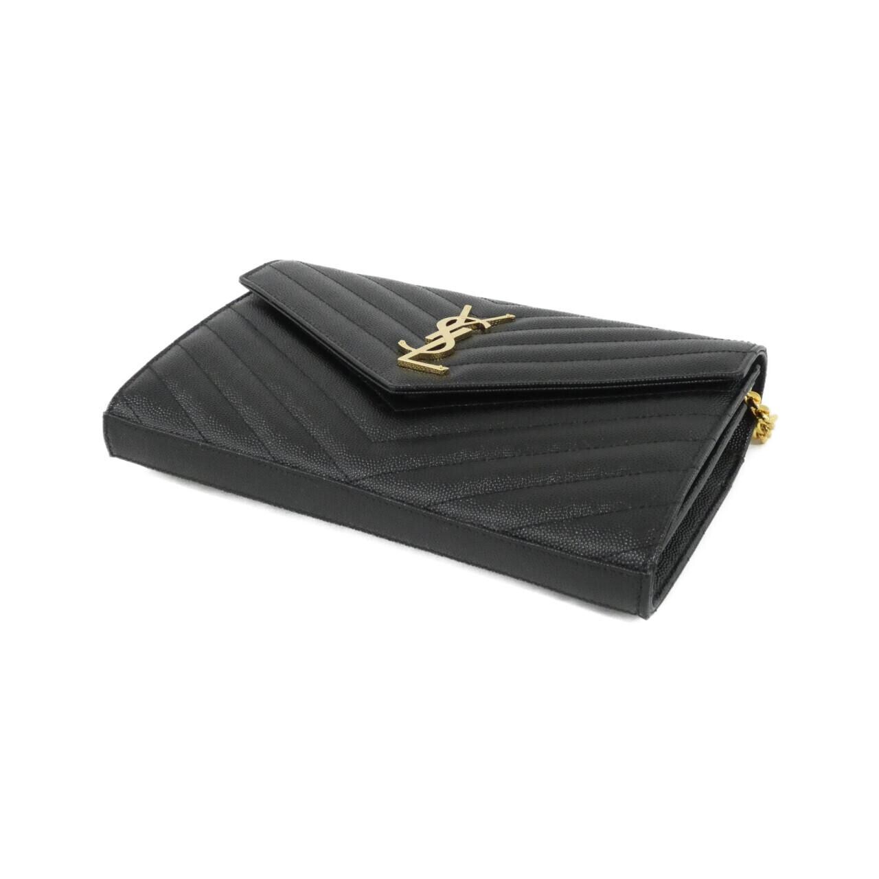 [BRAND NEW] SAINT LAURENT 377828 BOW01 Chain Wallet
