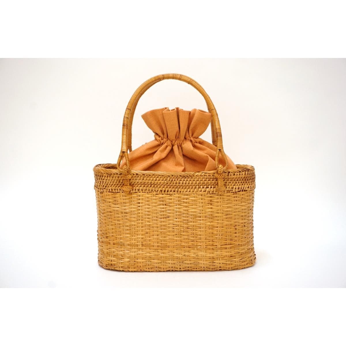 【新品】カゴバッグ　巾着付き