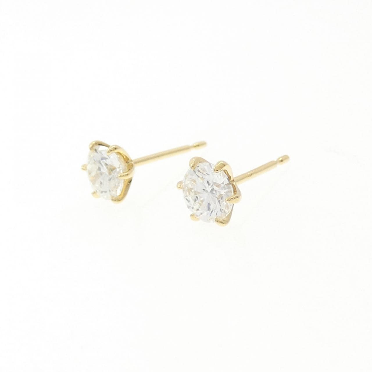 【リメイク】K18YG/ST ダイヤモンド ピアス 0.508CT 0.529CT G-H SI1 VG
