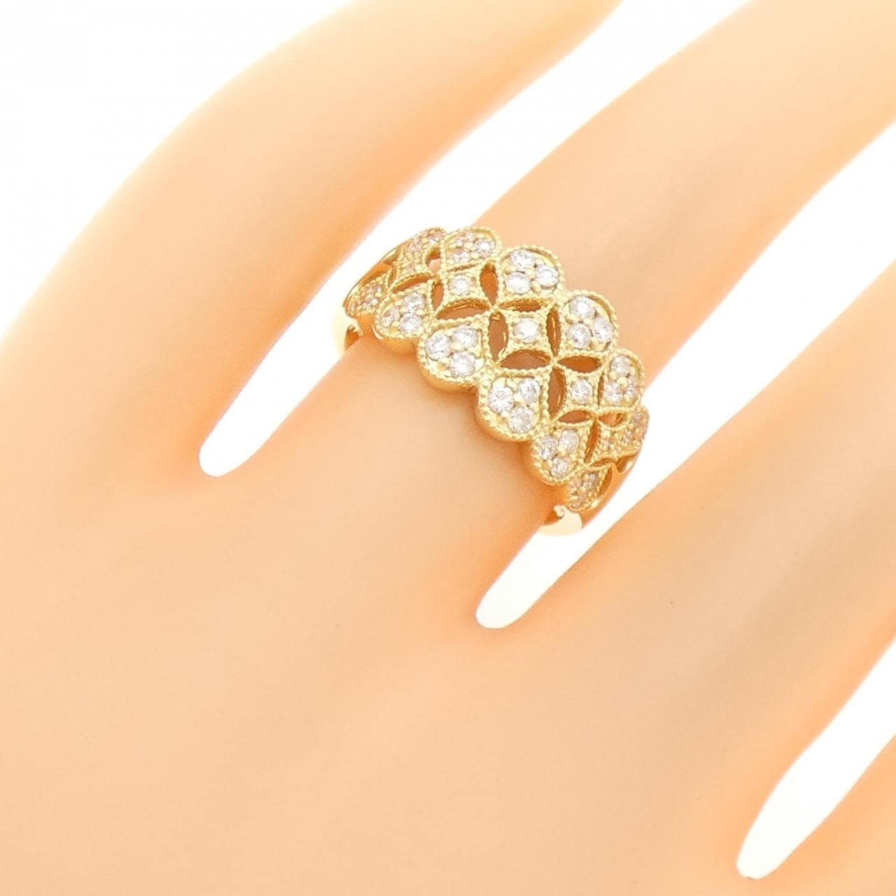 K18YG ダイヤモンド リング 0.38CT