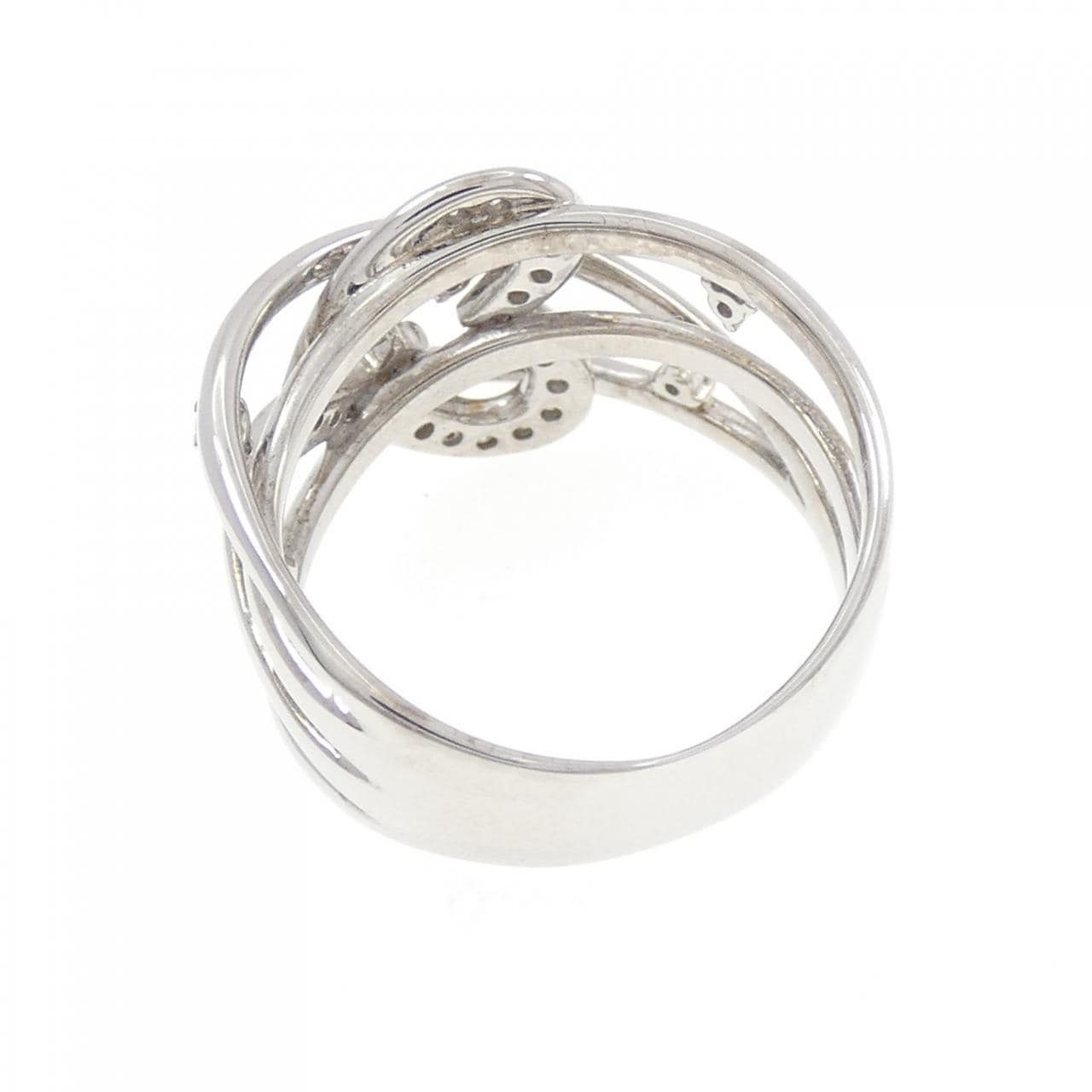 K18WG ハート ダイヤモンド リング 0.30CT