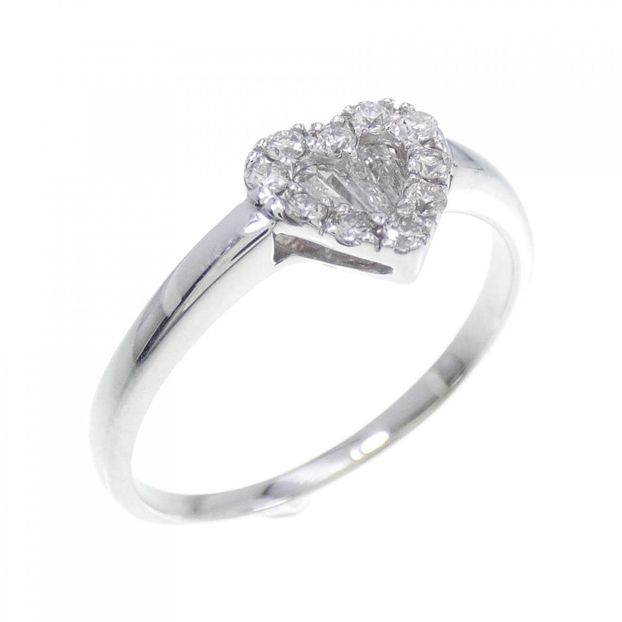 K18WG heart Diamond ring 0.31CT