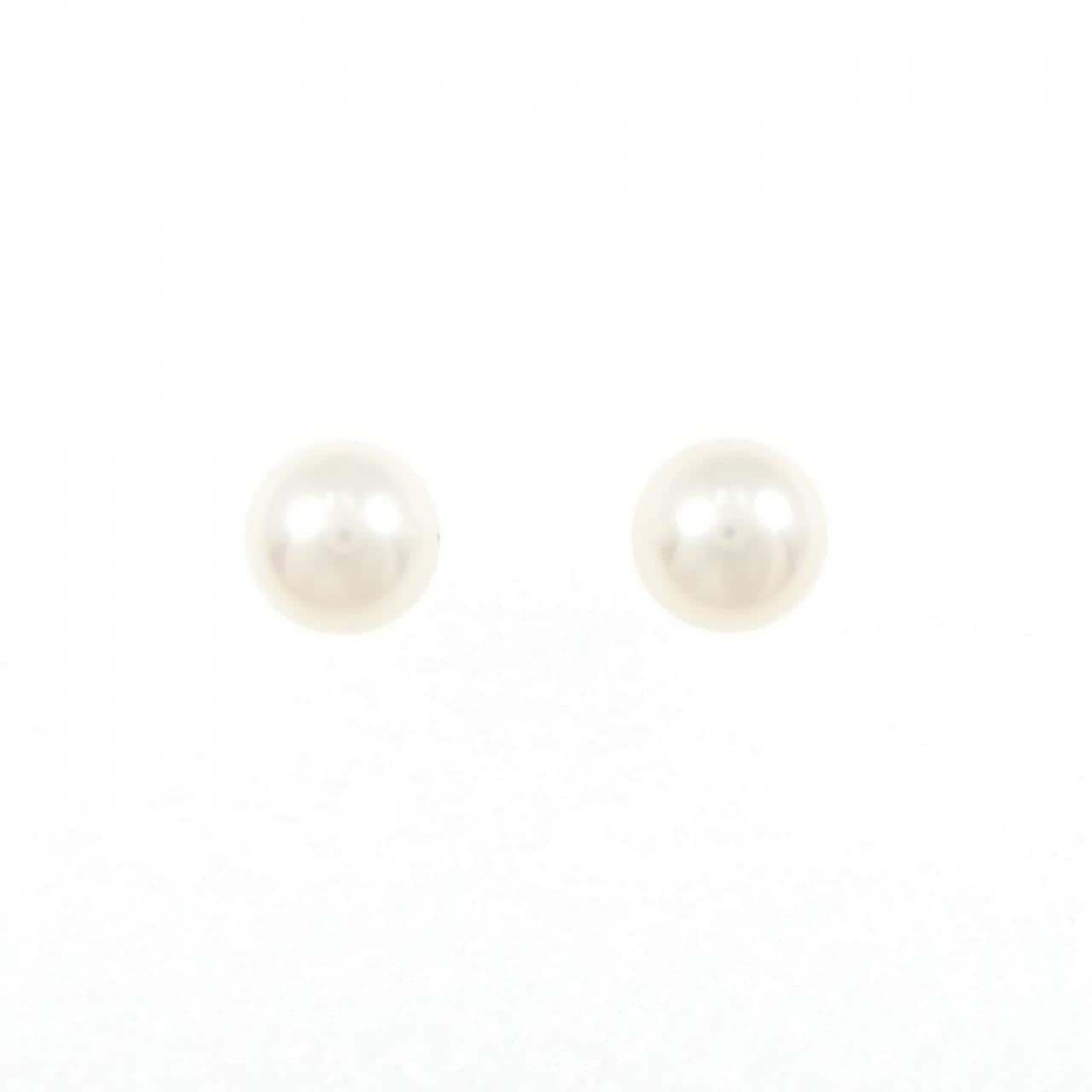 K14WG Akoya pearl earrings 6.9mm
