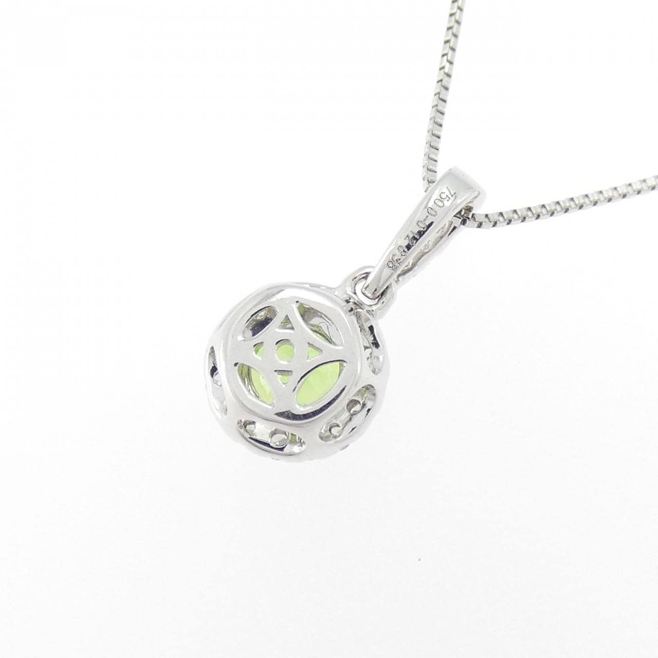 750WG/K18WG デマントイドガーネット ネックレス 0.38CT