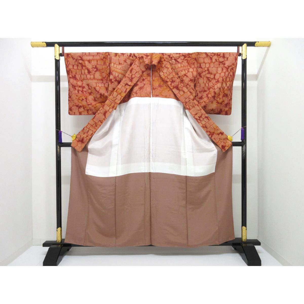 紬　絞り加工　身丈Ｓ寸