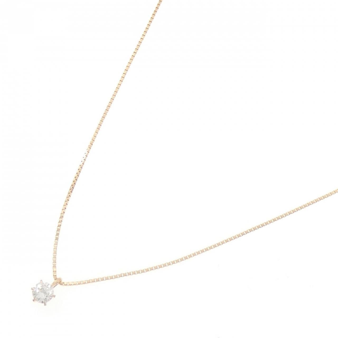 K18PG ソリティア ダイヤモンド ネックレス 0.20CT