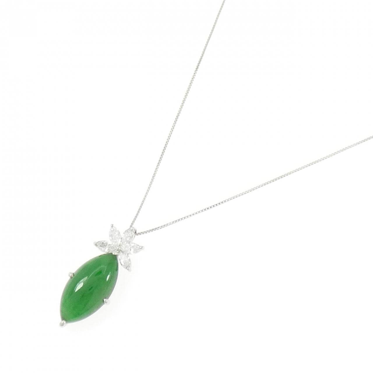 PT900/PT850 ヒスイ ネックレス 5.26CT