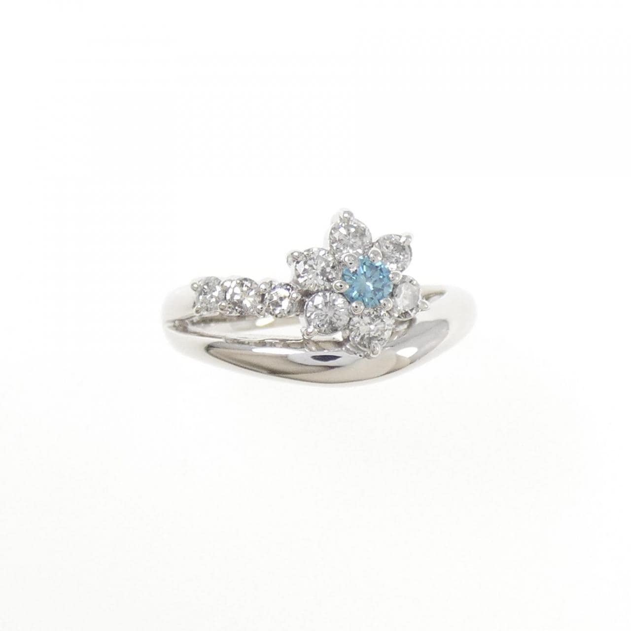 PT900 フラワー ダイヤモンド リング 0.50CT