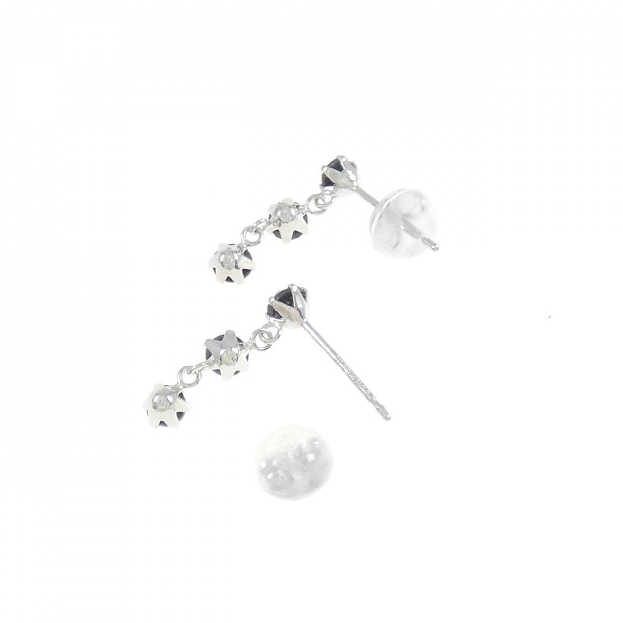 K14WG ダイヤモンド ピアス 0.48CT