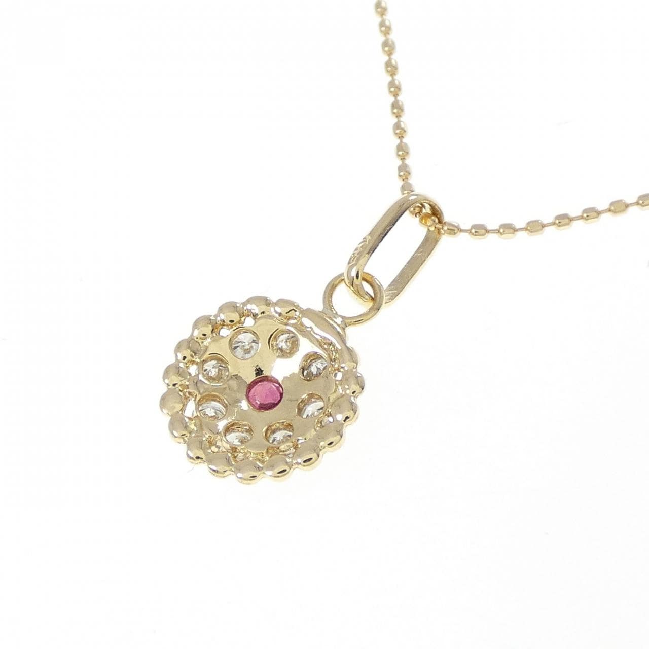 K18YG ルビー ネックレス