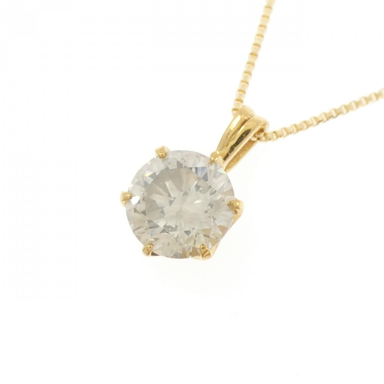 K24YG/K18YG ダイヤモンド ネックレス 1.2CT